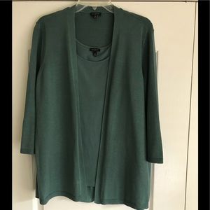 Talbots Cardigan & Tank Twin Set